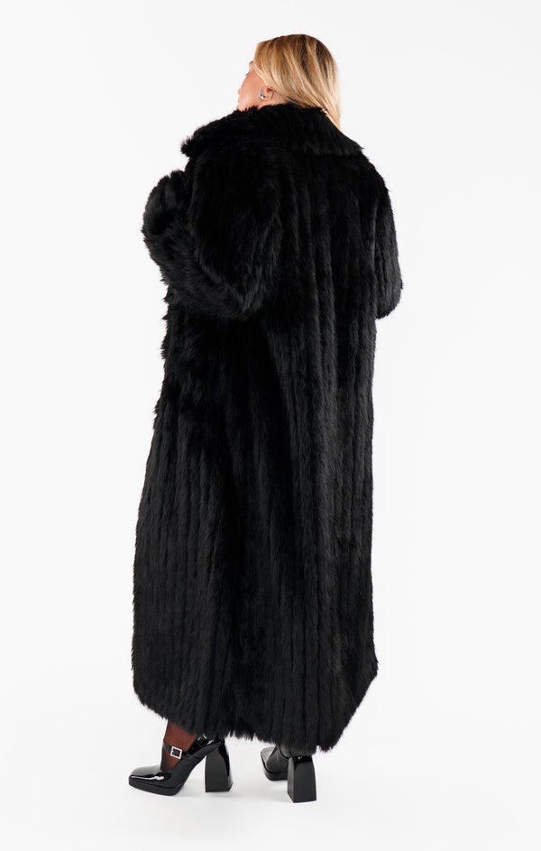 Plaza Coat ~ Black Faux Fur Show Me Your Mumu Plaza Coat ~ Black Faux Fur Show Me Your Mumu