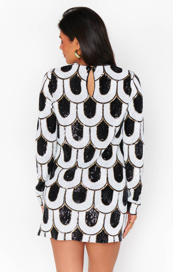 Maddison Mini Dress ~ Art Deco Sequins – Show Me Your Mumu