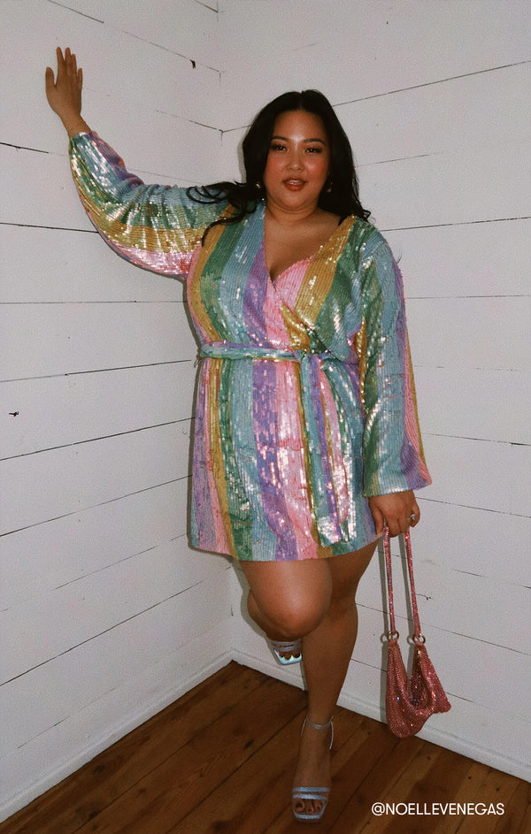 rainbow fashion plus size dresses Unique Vintage 1950s Midi Dress The stretch fabric allows for comfort as you go about your day or your night dancing away Unique Vintage Plus Size Rainbow