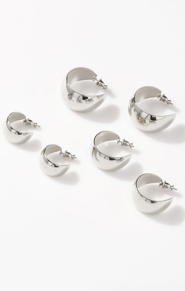 Faithy Jewels Large Lucy Hoop Earrings ~ Silver – Show Me Your Mumu