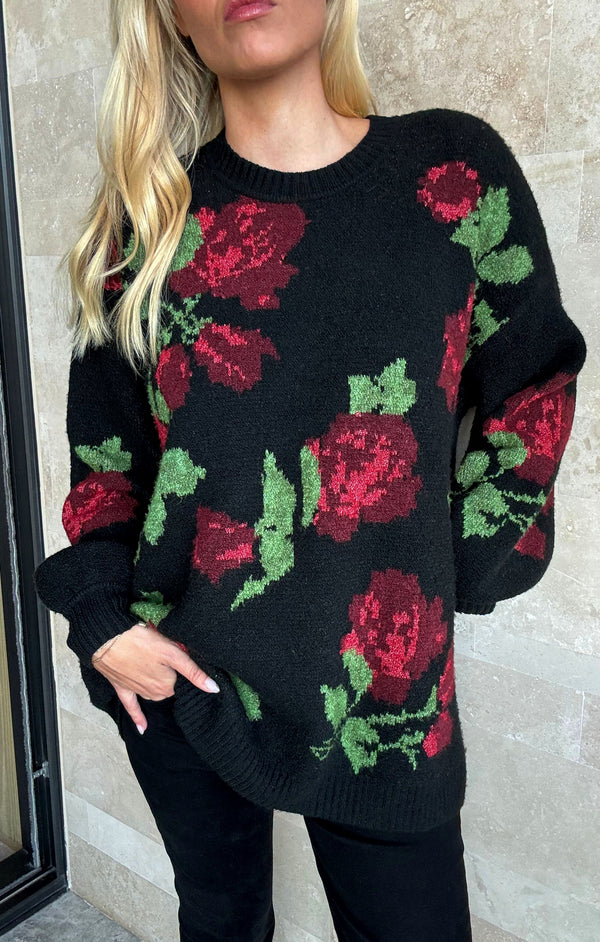 (取寄) ショウ ミー ユア ムームー レディース サミット セーター Show Me Your Mumu women Summit Sweater Send Me Roses Knit Summit Sweater ~ Send Me Roses Knit – Show Me Your Mumu