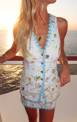 Villa Vest Top ~ Seaside Treasures Blue Scallop