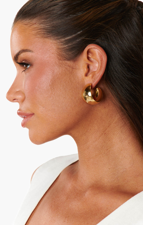 Faithy Jewels Large Lucy Hoop Earrings ~ Gold – Show Me Your Mumu