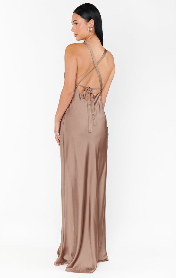 Anderson Maxi Dress ~ Dune Luxe Satin S