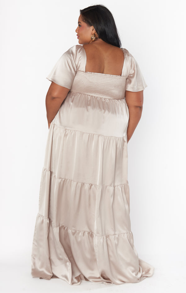 Nicole Maxi Dress ~ Show Me The Ring Luxe Satin – Show Me Your Mumu