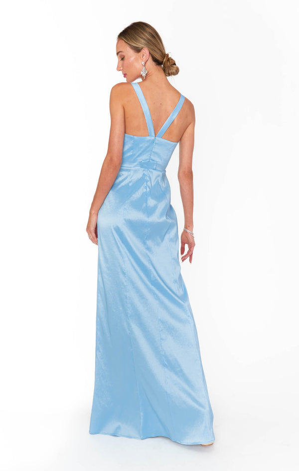 Charlotte Bow Dress ~ Light Blue Taffeta – Show Me Your Mumu