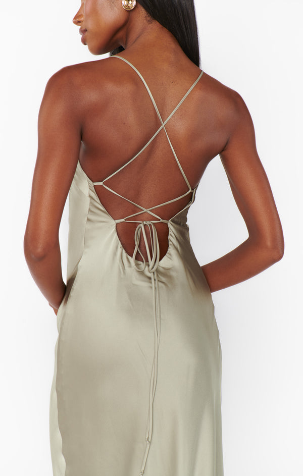 Dani Slip Dress ~ Moss Green Luxe Satin – Show Me Your Mumu Dani Slip Dress ~ Moss Green Luxe Satin – Show Me Your Mumu