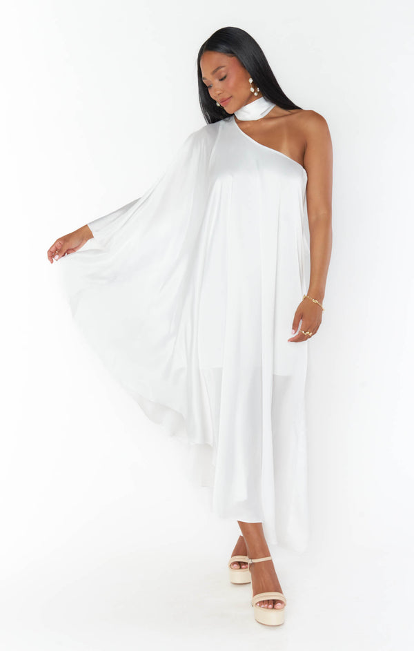 Oura one shoulder lace top - Ivory