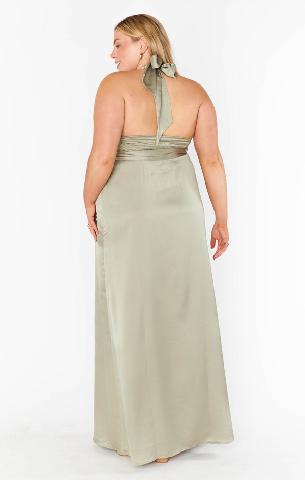 Lara Satin Maxi Dress - Hazel Bloom