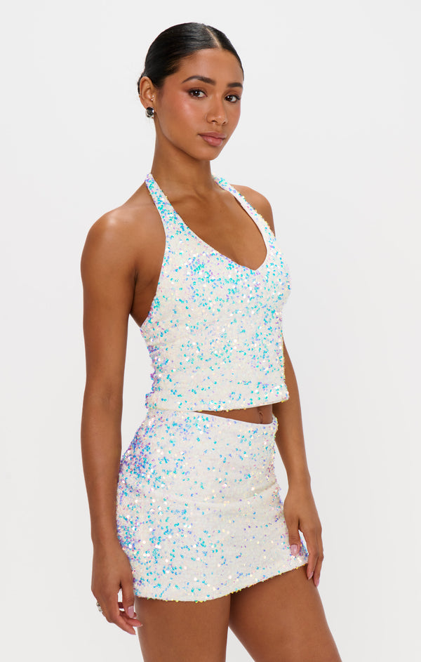 ALL NIGHT SKORT BUTTERCREAM SATIN main image 0