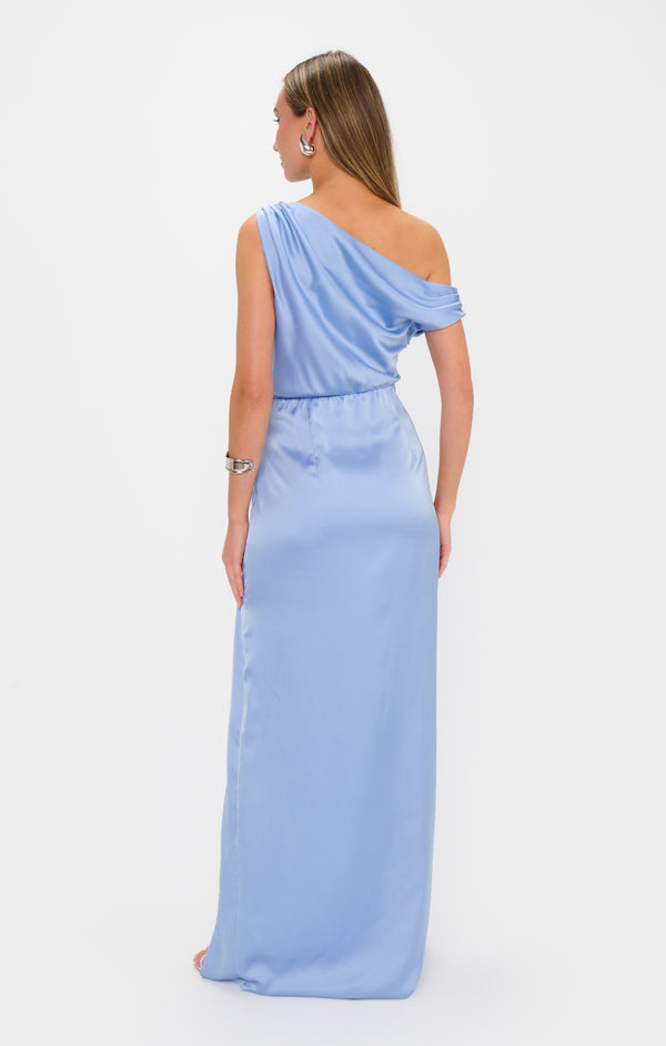 Jodie Dress, in Borrowed Blue Luxe Satin | Show Me Your Mumu | Bridesmaid Dresses & Wedding Attendee Dress