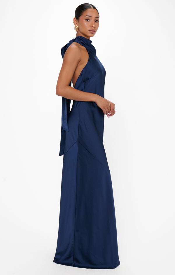 show me your mumu lisa maxi dress Lisa Maxi Dress, in Midnight Navy Luxe Satin, Size: 2XL | Show Me Your Mumu