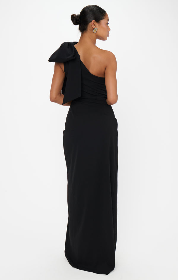 Bliss Bow Dress, in Black Stretch, Size: 2XL | Show Me Your Mumu