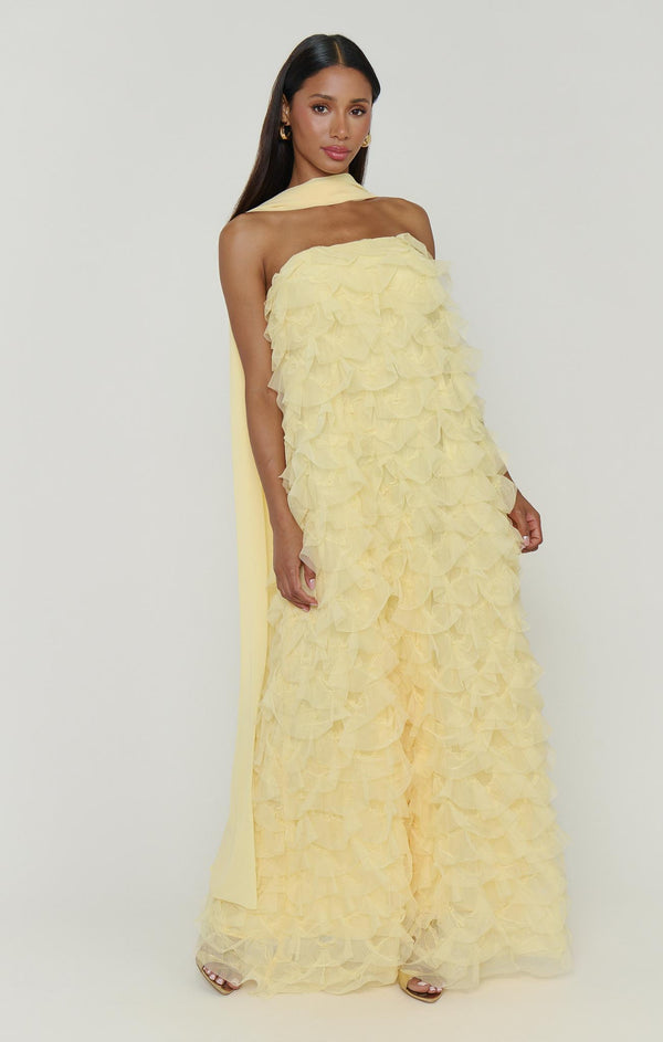 Enchanted Dress ~ Pale Yellow Ruffle Tulle Show Me Your Mumu Enchanted Dress ~ Pale Yellow Ruffle Tulle Show Me Your Mumu