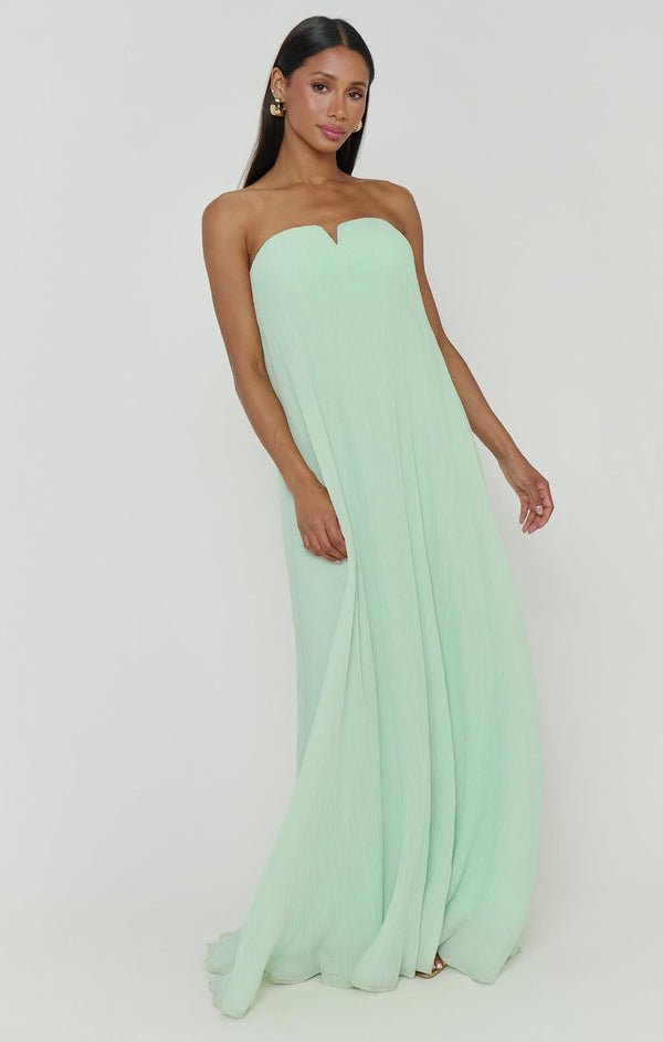 strapless open back dress FARES Bow Elastic Waist Dress – Macaron