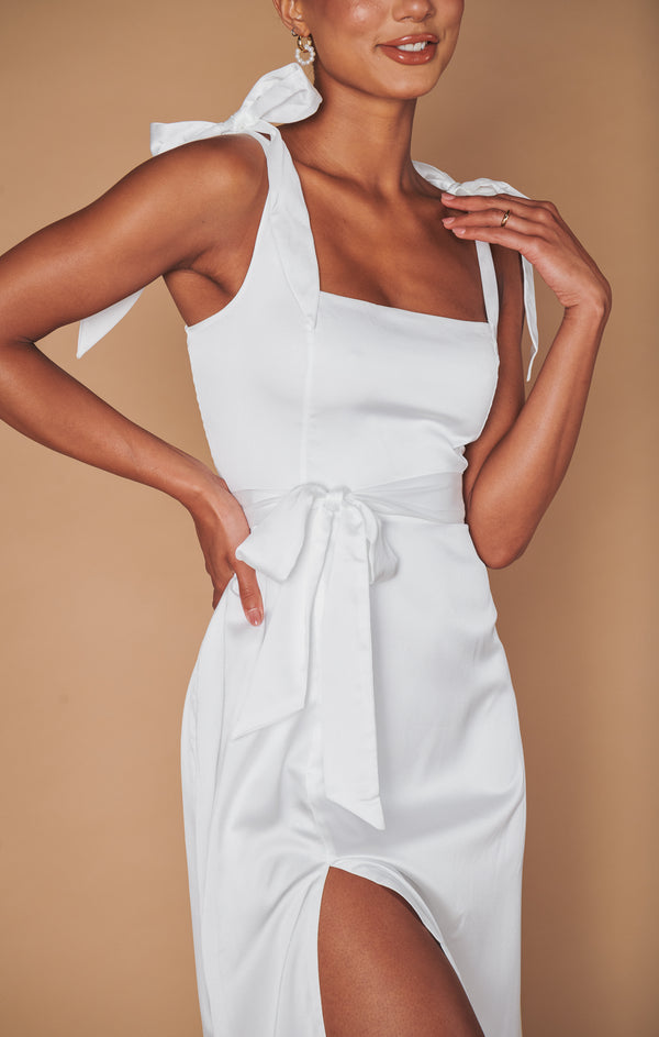open lace back dress Show Me Your Mumu Garden Midi Dress Luxe Satin
