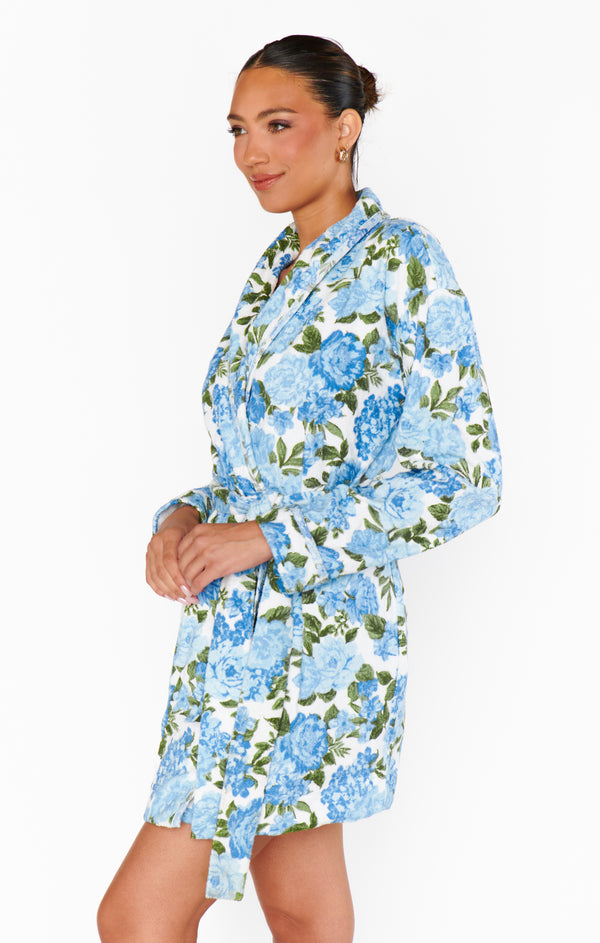 Freshen Up Robe ~ Cottage Floral Blue Terry – Show Me Your Mumu