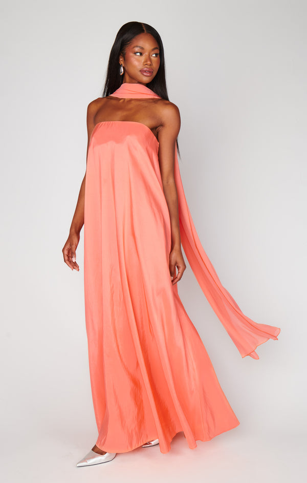 Tinsley Tube Dress ~ Cantaloupe Light Taffeta – Show Me Your Mumu
