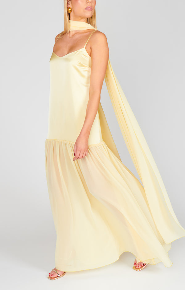 Dalia Maxi Dress ~ Pale Yellow Luxe Satin – Show Me Your Mumu Dalia Maxi Dress ~ Pale Yellow Luxe Satin – Show Me Your Mumu