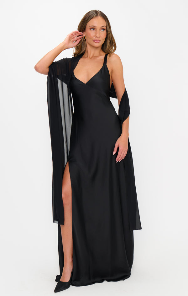 Soiree Shawl, in Black Chiffon | Show Me Your Mumu