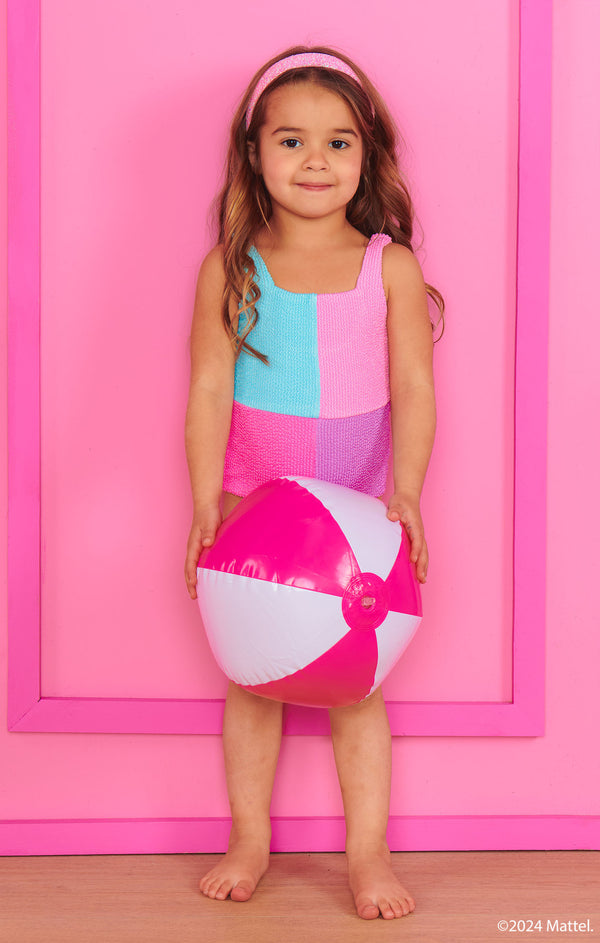 Little Scrunch One Piece ~ Barbie™ Colorblock Scrunch – Show Me Your Mumu Little Scrunch One Piece ~ Barbie™ Colorblock Scrunch – Show Me Your Mumu