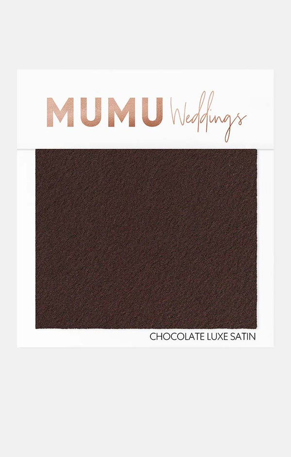 Bridesmaid Fabric Swatch ~ Chocolate Luxe Satin – Show Me Your Mumu