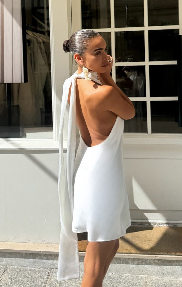 Lisa Mini Dress, in Ivory Luxe Satin, Size: XS | Show Me Your Mumu Lisa Mini Dress, in Ivory Luxe Satin, Size: XS | Show Me Your Mumu