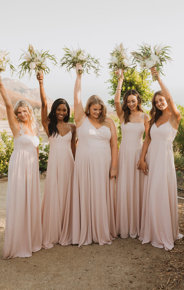 fabric swatches bridesmaid dresses Swatch ~ Dusty Blush Crisp Color:M-Regency Bentley & Lace | BOGO 50% Merdeka Our Charisma bridesmaid dresses