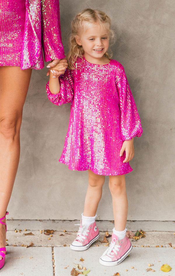 Once Upon A Time Dress Pink Disco Sequins – Show Me Your Mumu