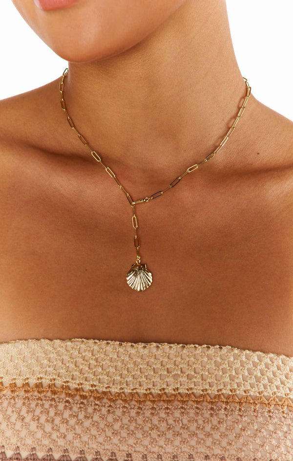 Faithy Jewels Sophie Shell Necklace ~ Gold – Show Me Your Mumu