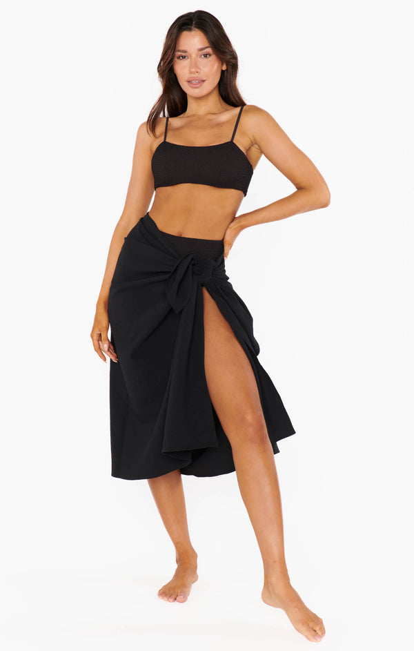 Kiran Sarong ~ Black Crinkle Flow – Show Me Your Mumu