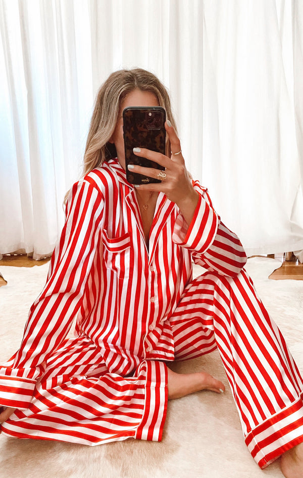 Classic PJ Set Peppermint Stripe