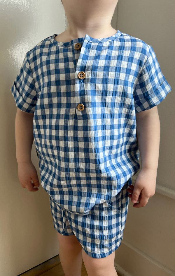 Lil Easy Shorts ~ Blue Bounty Gingham – Show Me Your Mumu