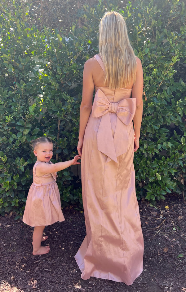 Charlotte Bow Dress ~ English Rose Taffeta – Show Me Your Mumu