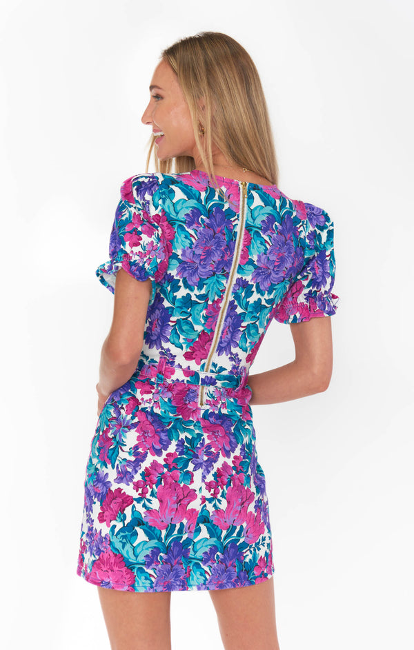 Zia Mini Dress ~ Magenta Blooms Denim – Show Me Your Mumu Zia Mini Dress ~ Magenta Blooms Denim – Show Me Your Mumu