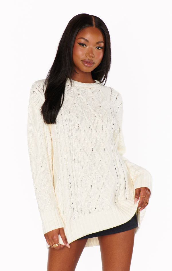 トップス andmary Kitty cable knit tops ANDMARY】Kitty cable knit tops