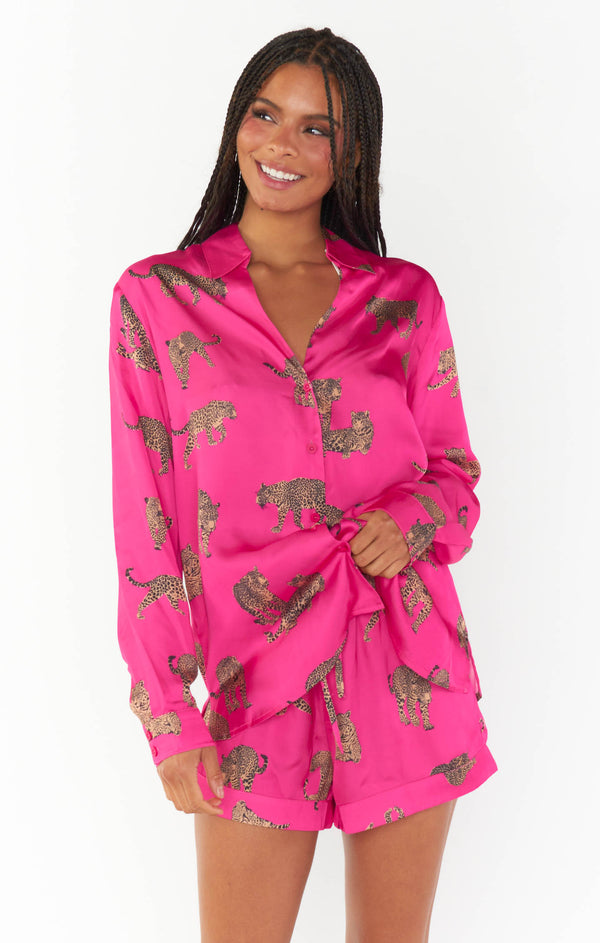 Early Riser PJ Set ~ Fuschia Feline Fine Silky – Show Me Your Mumu Early Riser PJ Set ~ Fuschia Feline Fine Silky – Show Me Your Mumu