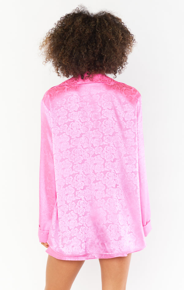 Taylor Tube Mini Dress ~ Bright Pink Rose Satin – Show Me Your Mumu