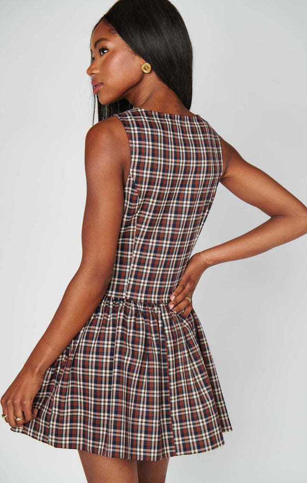 Show Me Your Mumu Meester Mini Dress in Brown