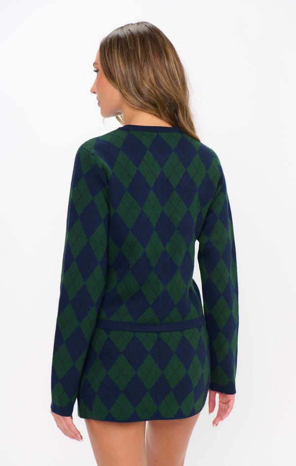 Cher Cardigan ~ Oxford Argyle Knit – Show Me Your Mumu