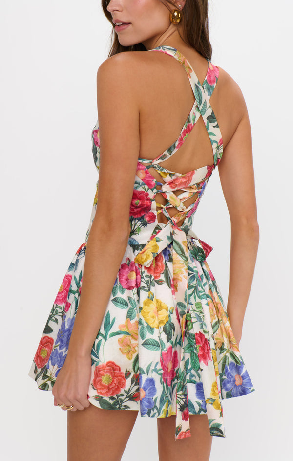 abigail mini dress for love and lemons Abigail Mini Dress ~ Charm Peony White Taffeta – Show Me Your Mumu