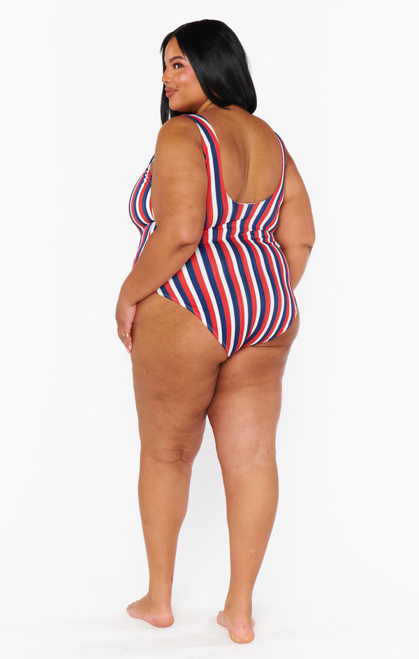 The Ribbed One Piece ~ Americana Stripe Micro Rib – Show Me Your Mumu