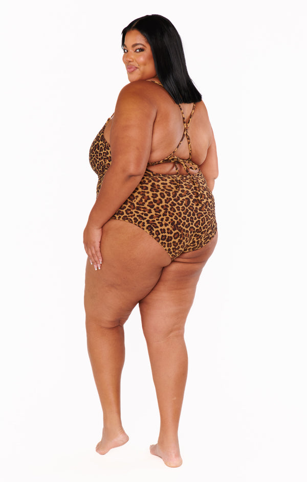 Positano One Piece ~ Leopard Contour Scrunch – Show Me Your Mumu