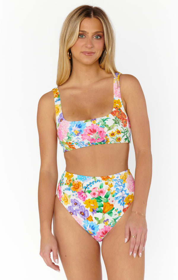 Sail Bottom ~ Ivory Botanical Rib Scrunch – Show Me Your Mumu
