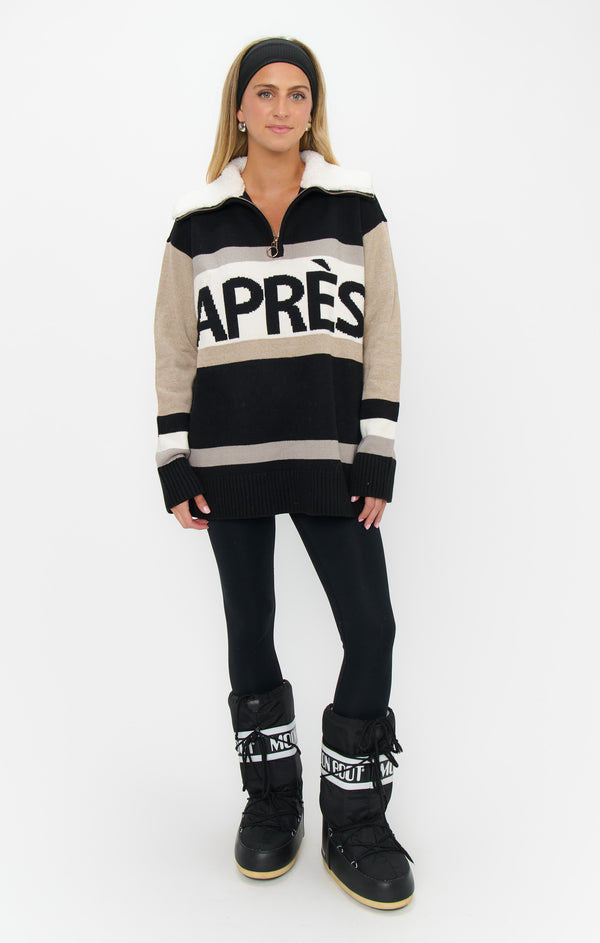 Weston Half Zip Pullover ~ Apres Stripe Knit – Show Me Your Mumu