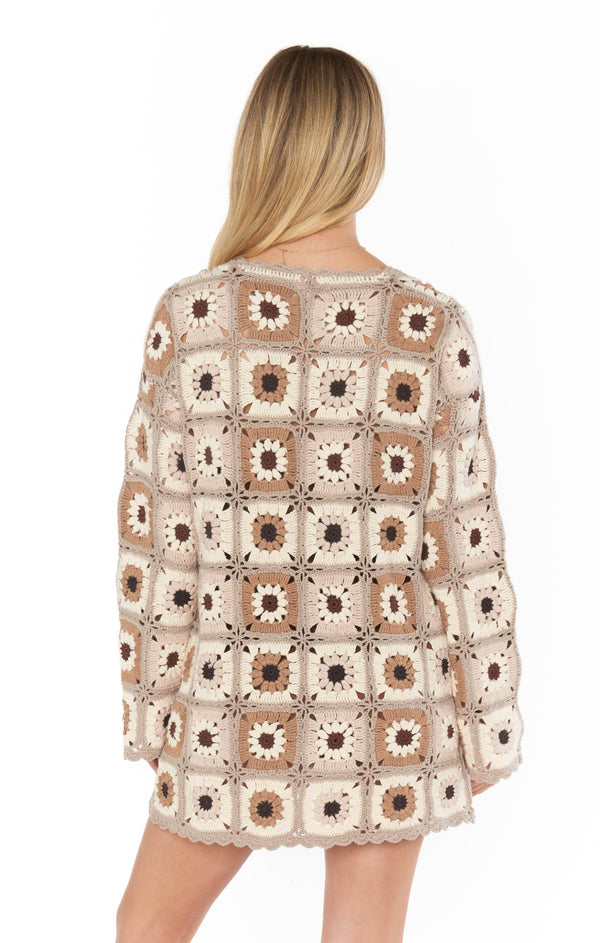 Mamacita Coverup ~ Neutral Flower Crochet – Show Me Your Mumu