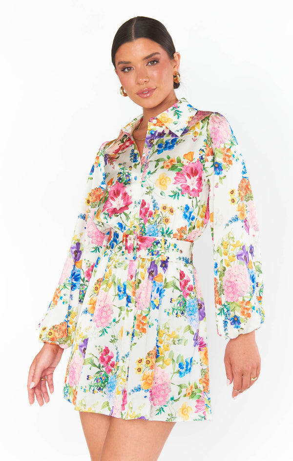 show me your mumu claire mini dress Carrie Collared Dress ~ Ivory Botanical Floral – Show Me Your Mumu