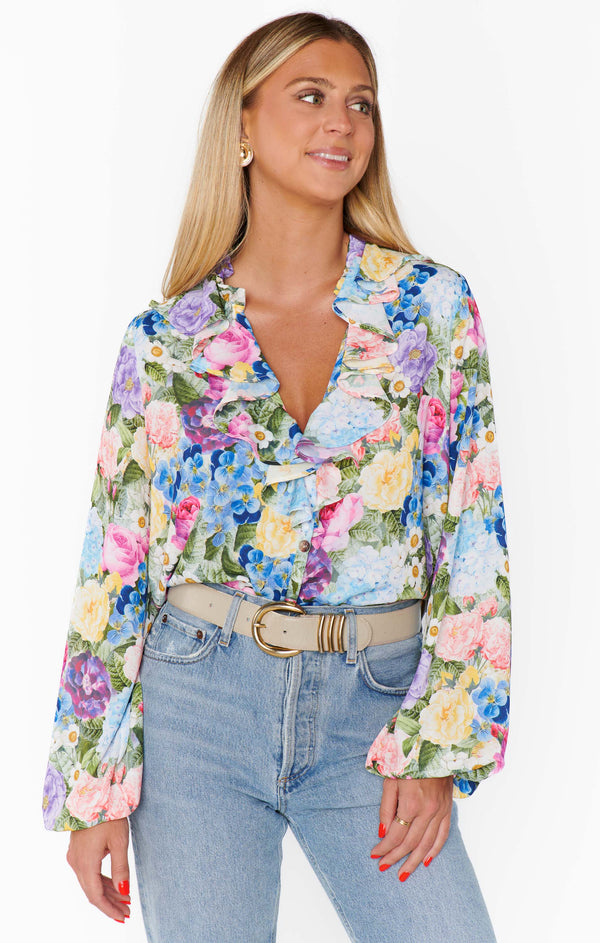 Suki Ruffle Top ~ Flower Shop – Show Me Your Mumu