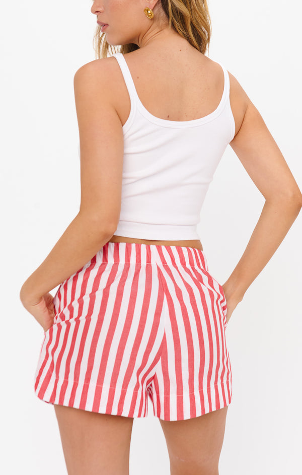 Hendrix Dolphin Shorts ~ Cherry Stripe – Show Me Your Mumu