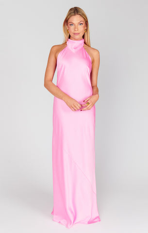 Lisa Maxi Dress ~ Pink Luxe Satin Show Me Your Mumu Lisa Maxi Dress ~ Pink Luxe Satin Show Me Your Mumu